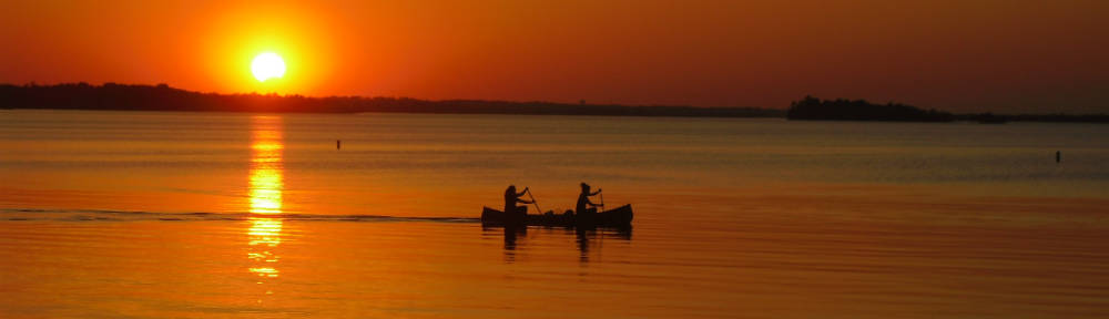 Wifely Wisdom about Love - canoe at sunset