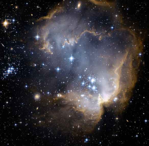 Star forming nebula in small Magellanic Cloud (N90)